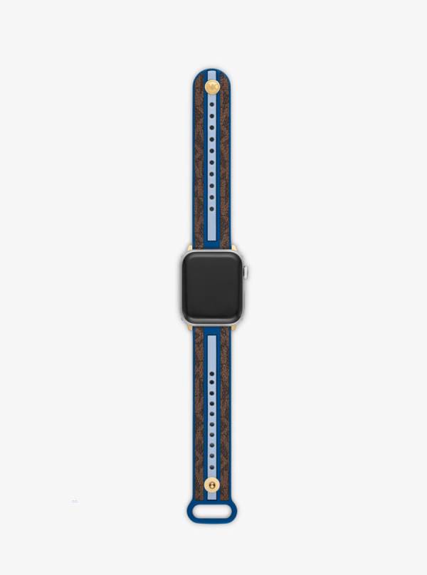 Damske Smart Hodinky Michael Kors Logo Stripe Strap For Apple® Modre - Hodinky Michael Kors Sleva | QUZNA-0854